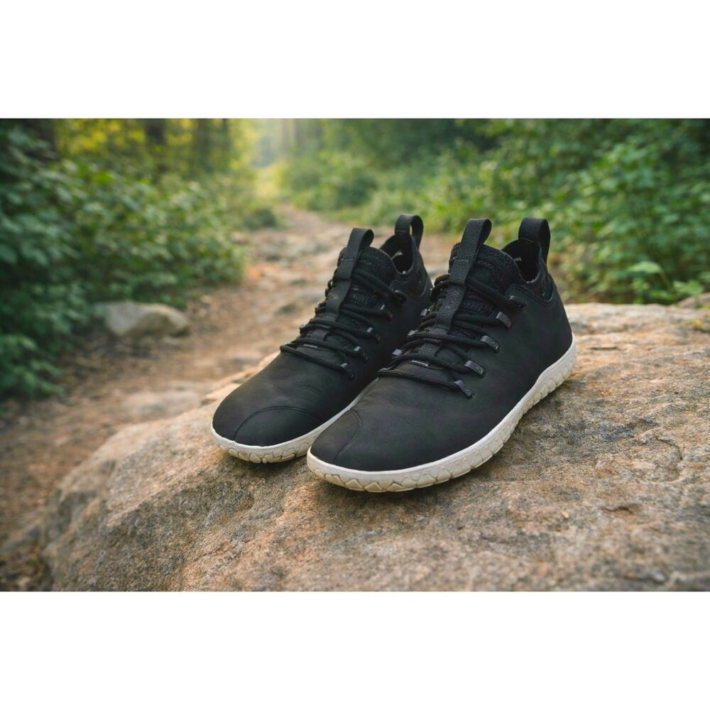 Vivobarefoot Magna FG Leather Obsidian White Barefoot Trail Shoes EU38